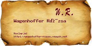 Wagenhoffer Rózsa névjegykártya